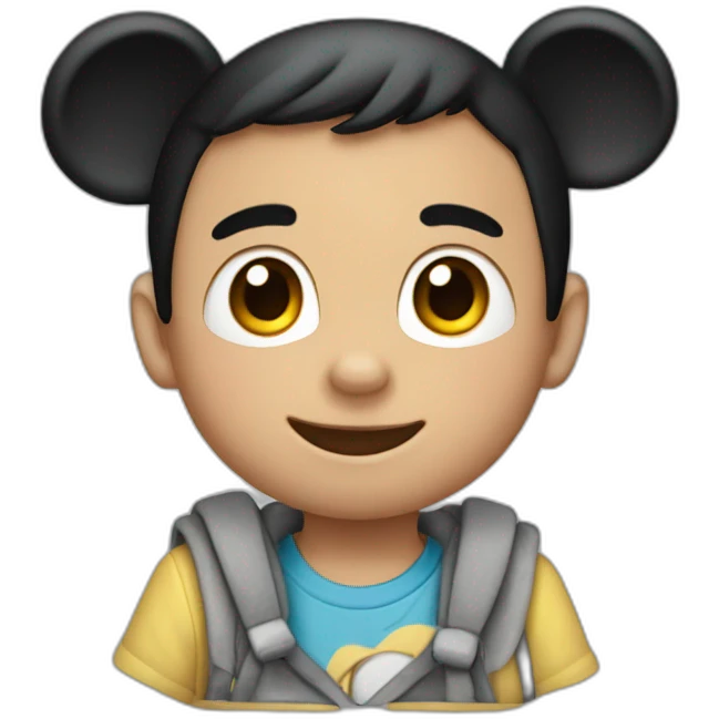 Niño con orejas de Mickey emoji