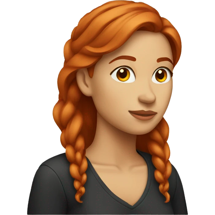 redhead woman side profile  emoji