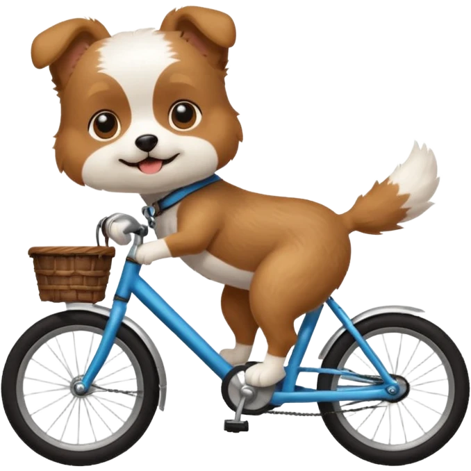 small dog on a bike emoji