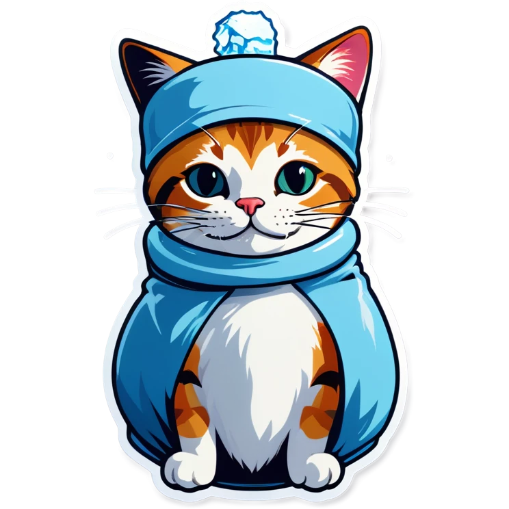 Cat with ice bag on her head emoji