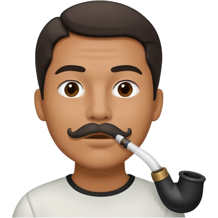 Man smoking from pong , the pong in his mouth (like this pong ⚗️) emoji
