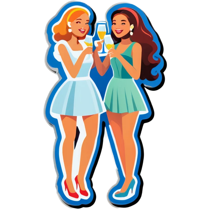 Women partying  emoji