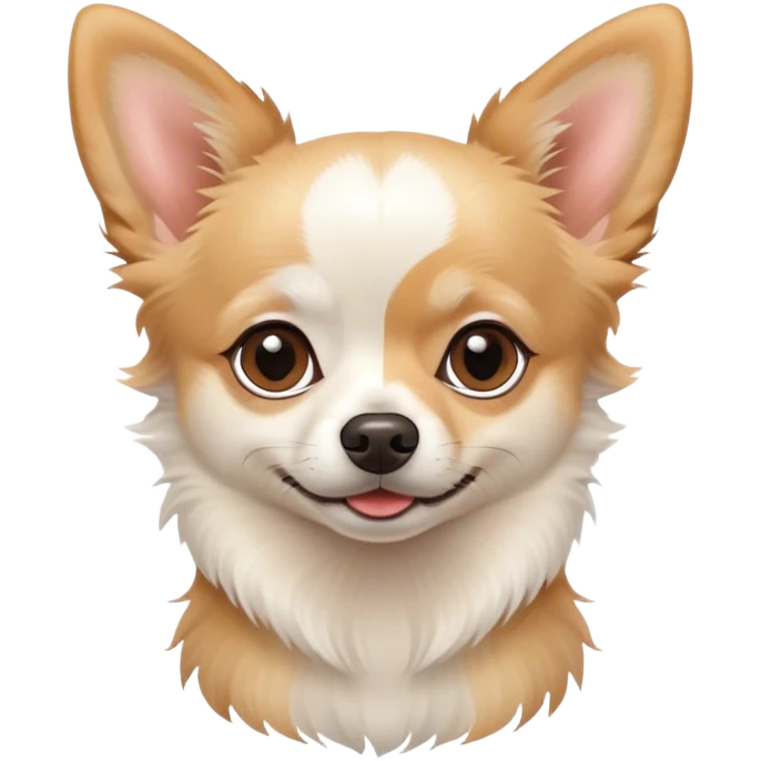 White dog Pomeranian mixed chihuahua  emoji