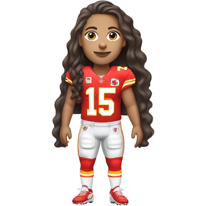 Patrick Mahomes as a girl emoji