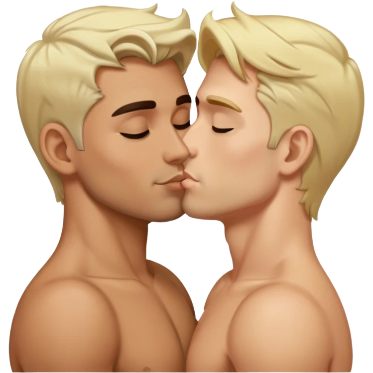 trump kissing musk emoji