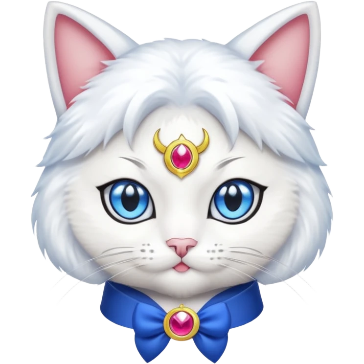 Cat with sailor moon cosplay emoji