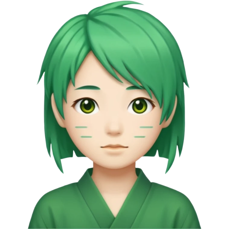 japanese green haired emoji