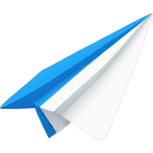 Blue paper plane  emoji