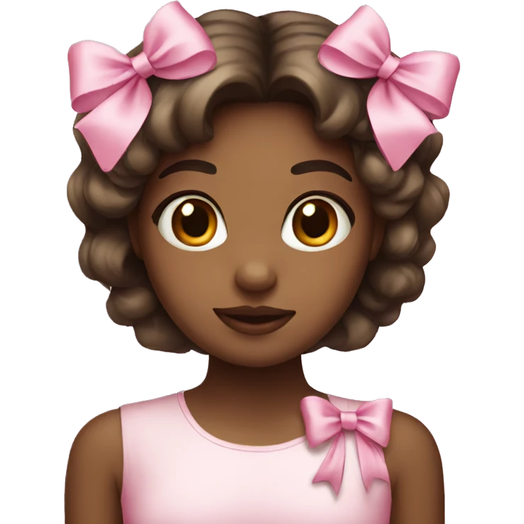 Girl with a pink bow  emoji