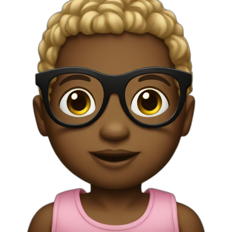 Black Baby with suglasses emoji