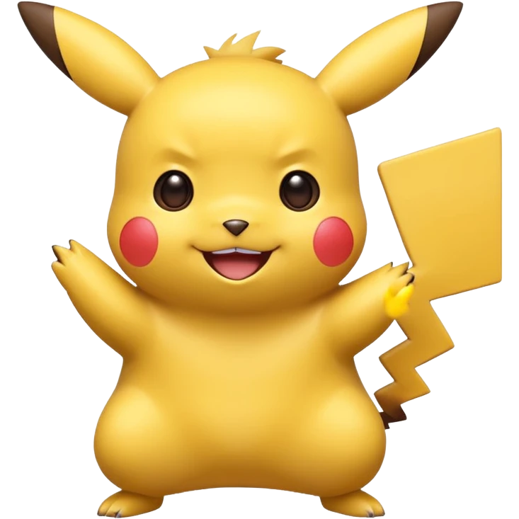 cute and energetic Pikachu emoji emoji