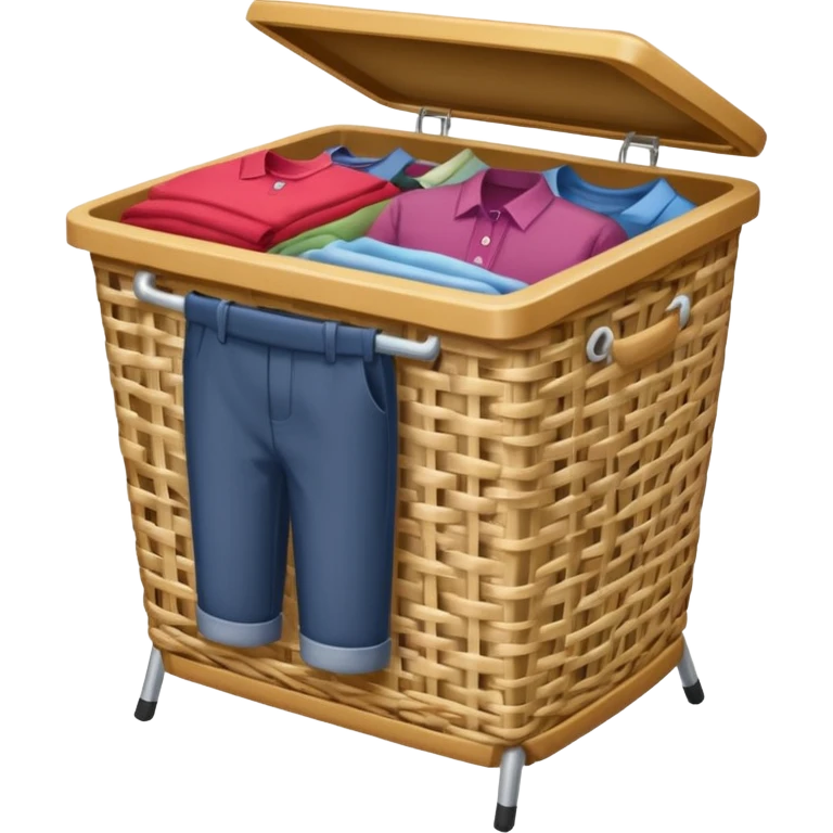 clothes hamper with legs emoji