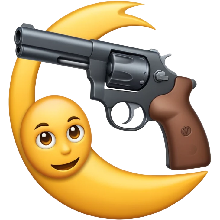 Emoji with gun emoji
