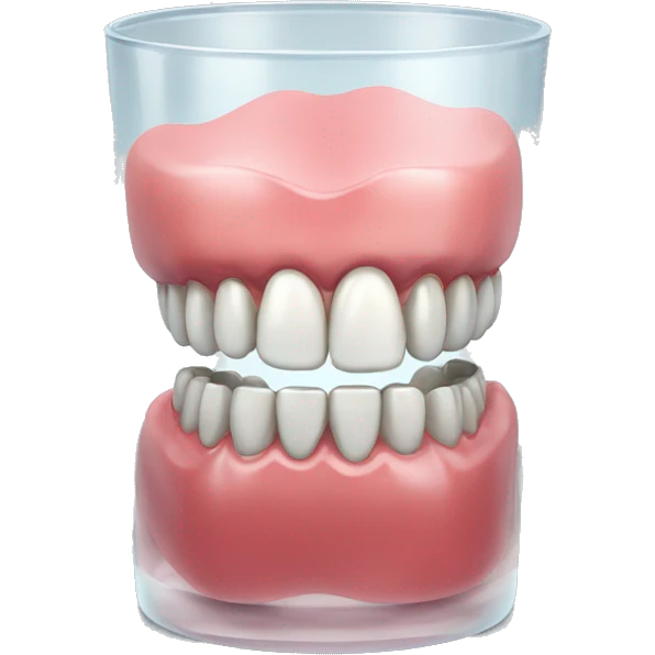 dentures in glass emoji