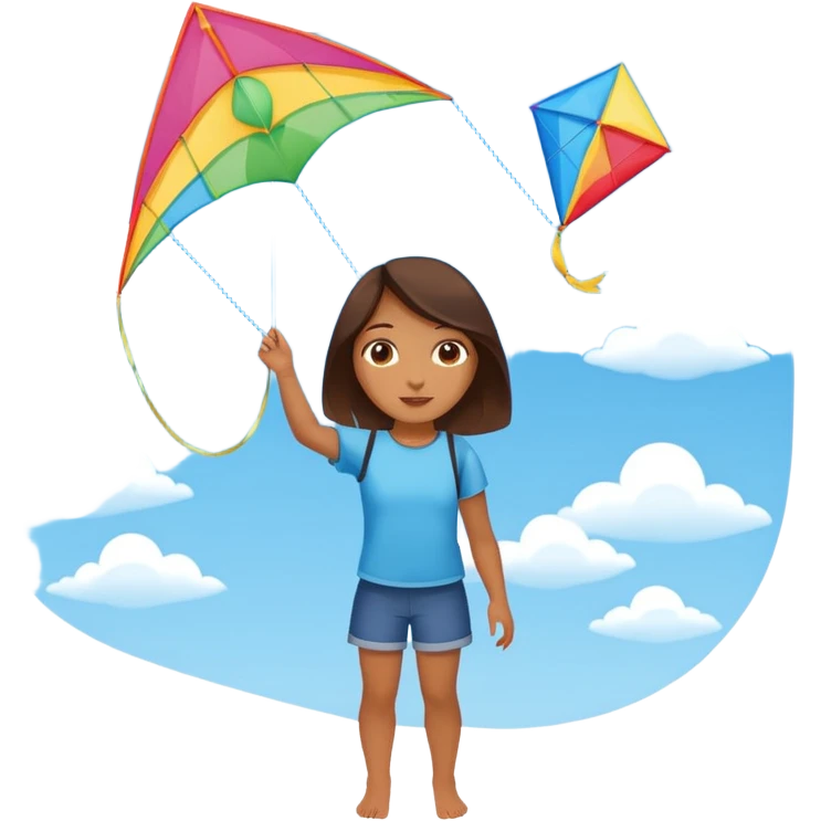 girl with kite,Kite Flyers, big kite. emoji