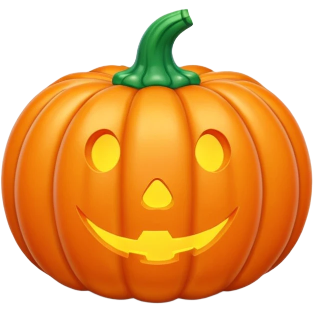   jeff koons style inflatable pumpkin emoji