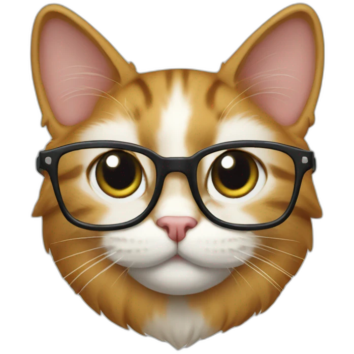 cat with nerd glasess emoji