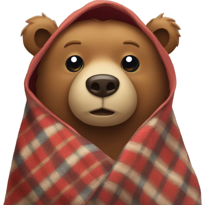 Bear in blanket  emoji