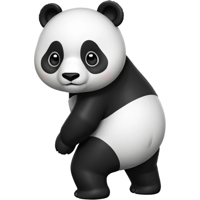 thick panda turned around emoji