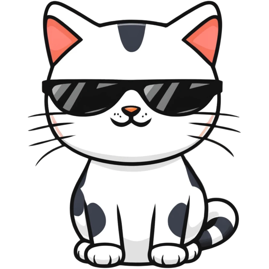 Cat with sunglasses emoji