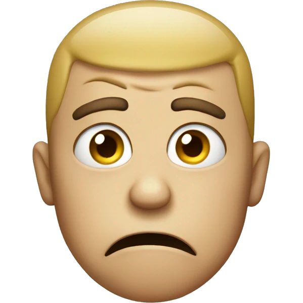 Disgusted face emoji