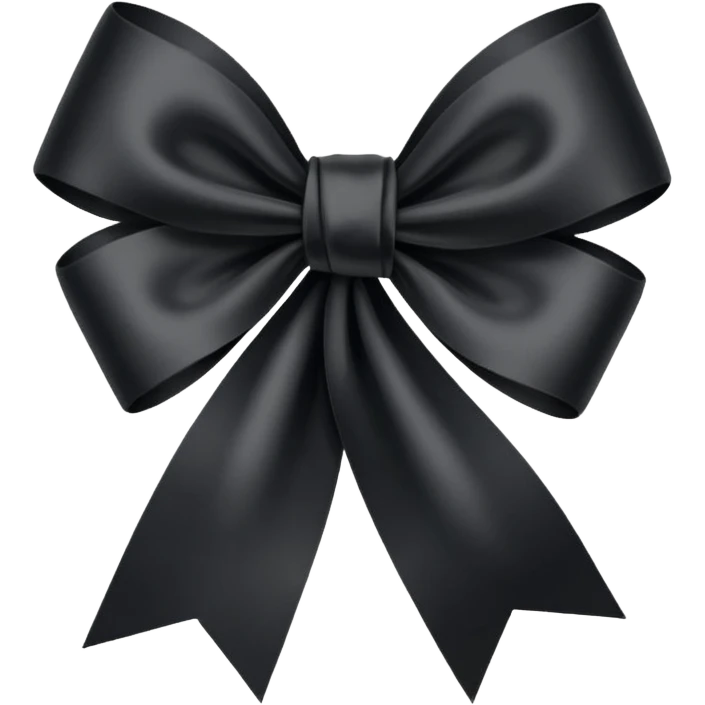 black ribbon for mourning emoji