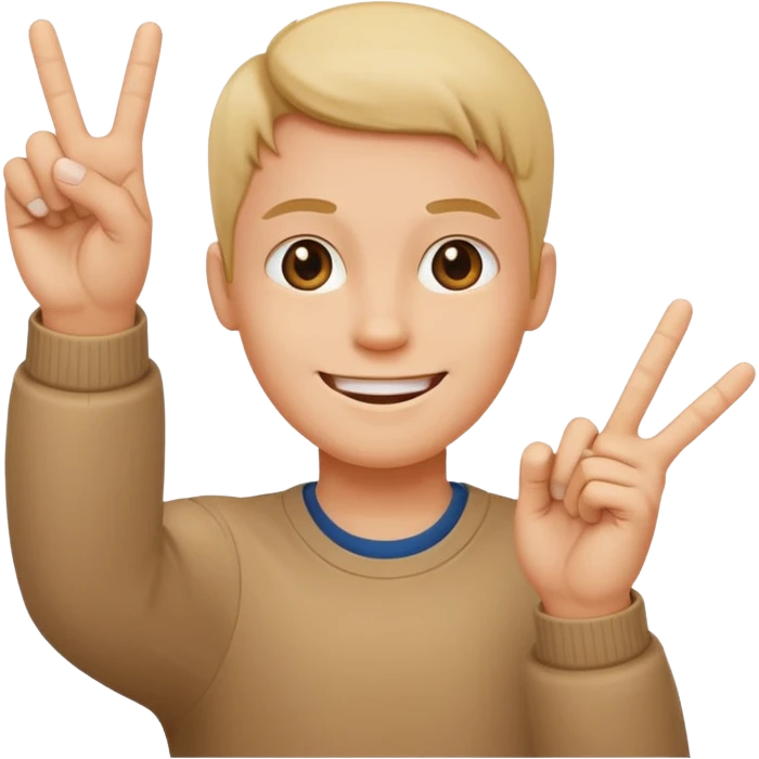 smiling holding two middle fingers up emoji