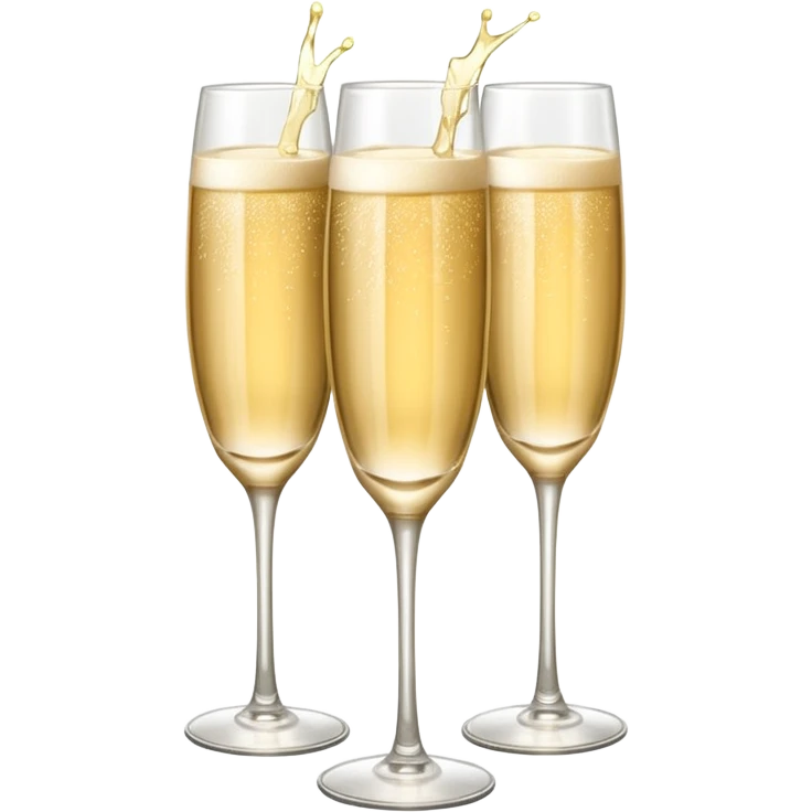 three tier tall tower made of coup champagne glasses emoji