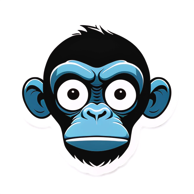 ape with blank face wide eyes emoji