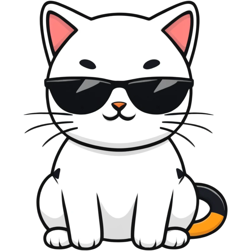 Cat with sunglasses emoji
