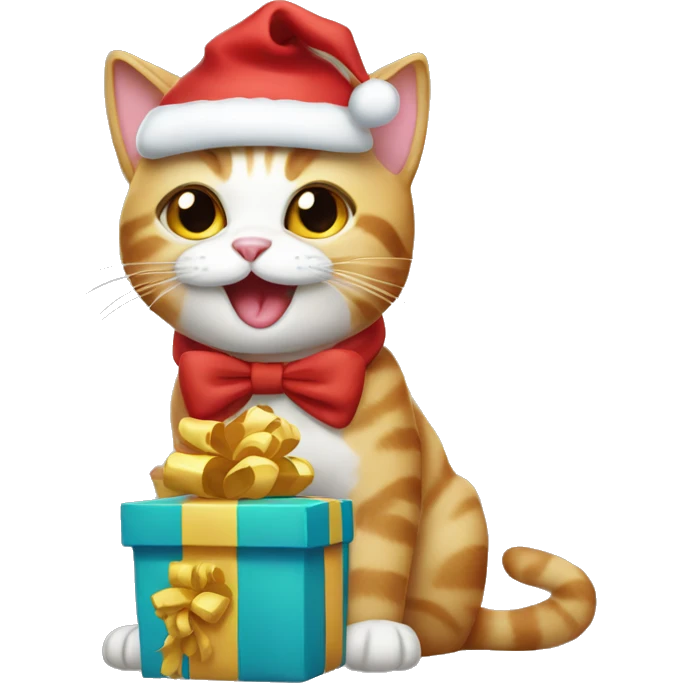 Cats with presents emoji