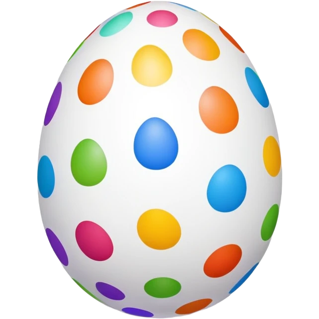 Polka dot egg Rainbow  Color emoji