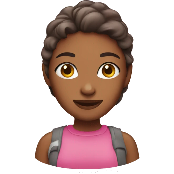 woman with pink cat emoji