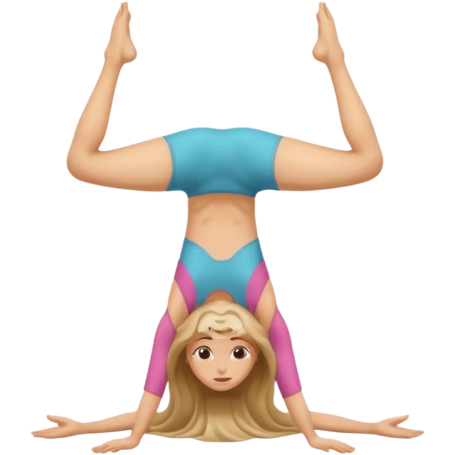 머리서기 여자 emoji