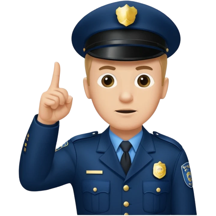 reference to "what he said" quote from Hot Fuzz movie - add pointing to another policeman emoji