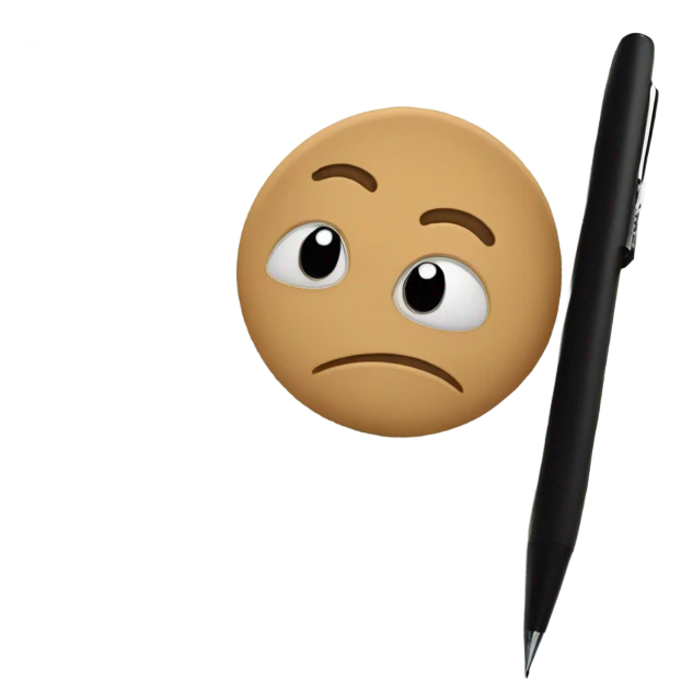 Tan spiral notebook and a pen  emoji