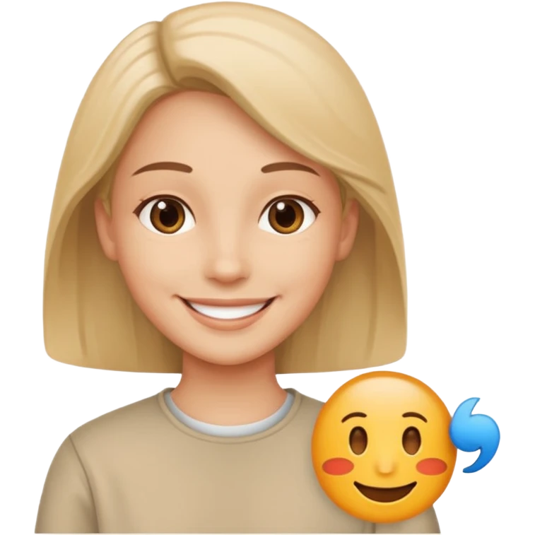 person with quote emoji