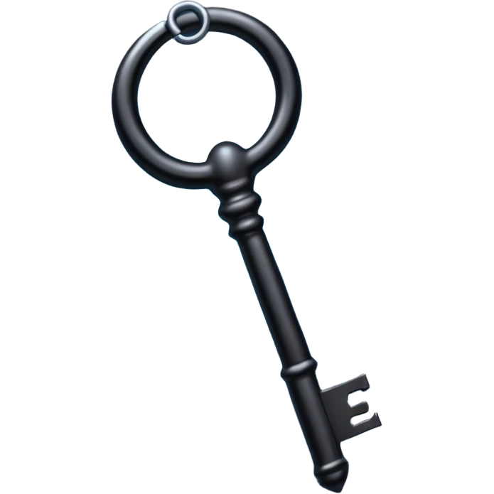 iOS emoji, minimal dark key, flat, fantasy item emoji