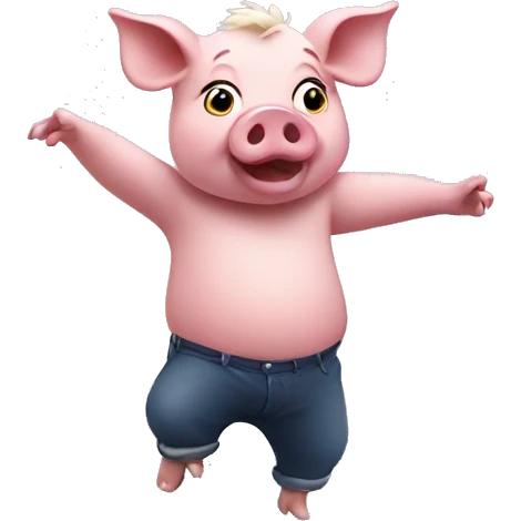 a pig dancing on water  emoji