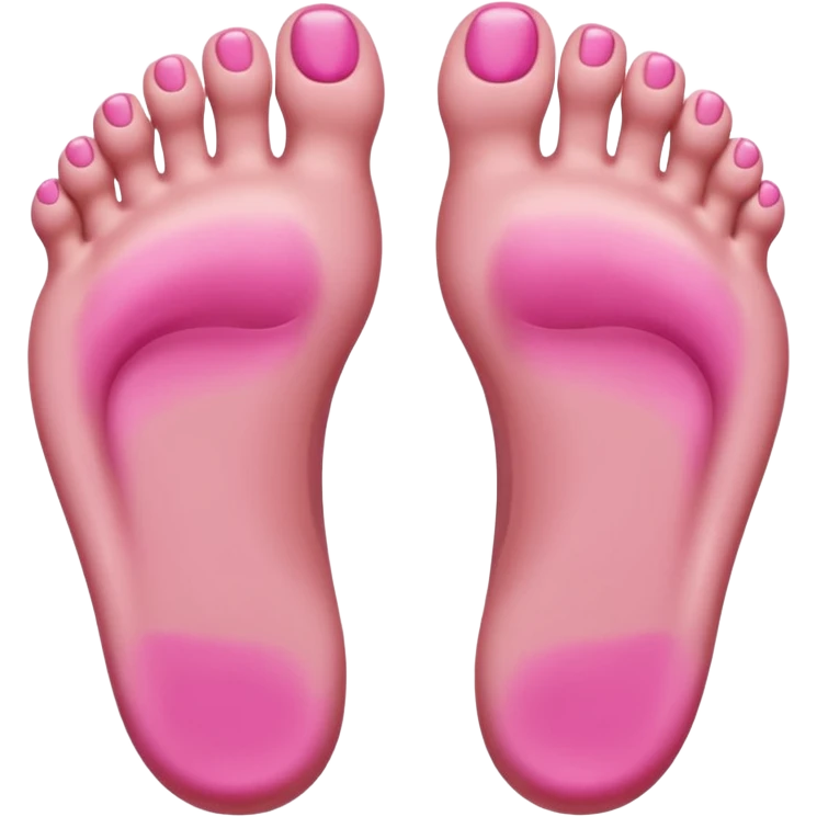 two large cartoon feet side by side, emoji style emoji