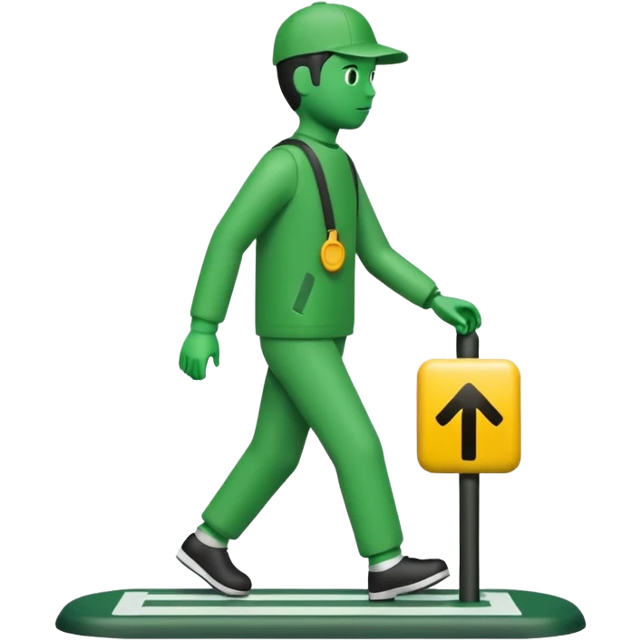 Crosswalk Light icon , Green walking man. emoji