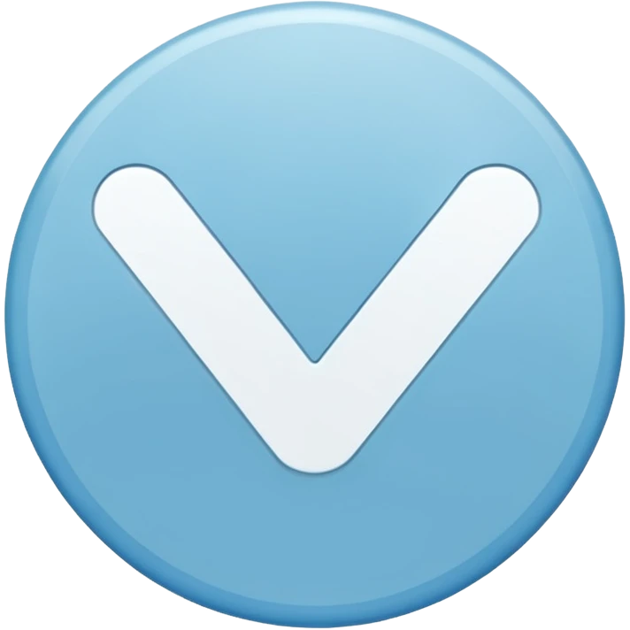 light blue circle  with white check mark in the middle  emoji