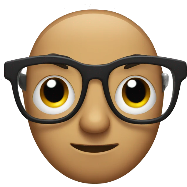 Eyebrow up With glasses emoji
