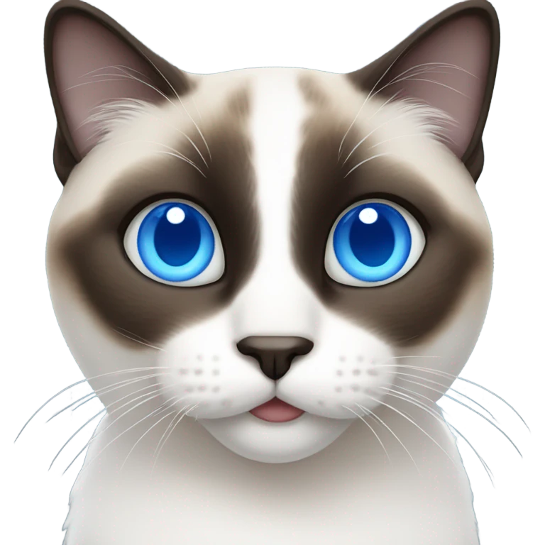 Snowshoe cat blue eres emoji