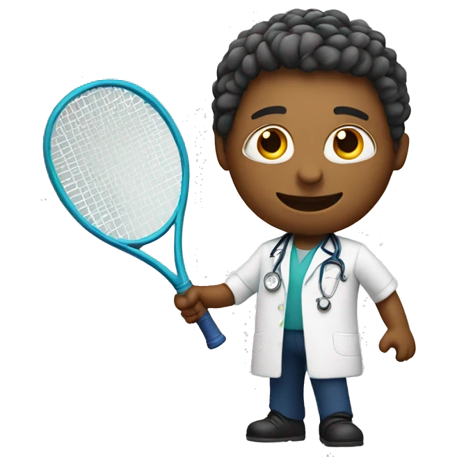 Doctor playing tennis emoji