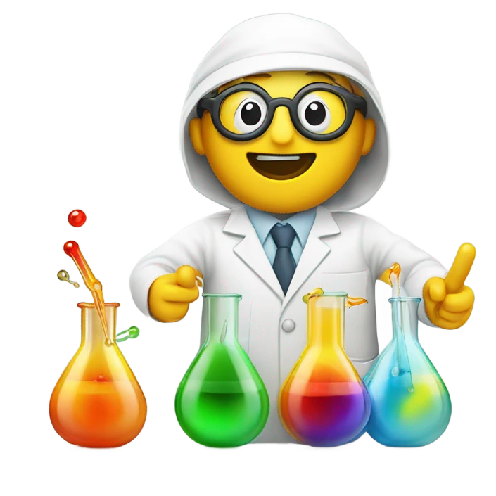 The sun doing a science experience ￼ emoji