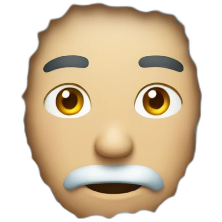 man freezing emoji