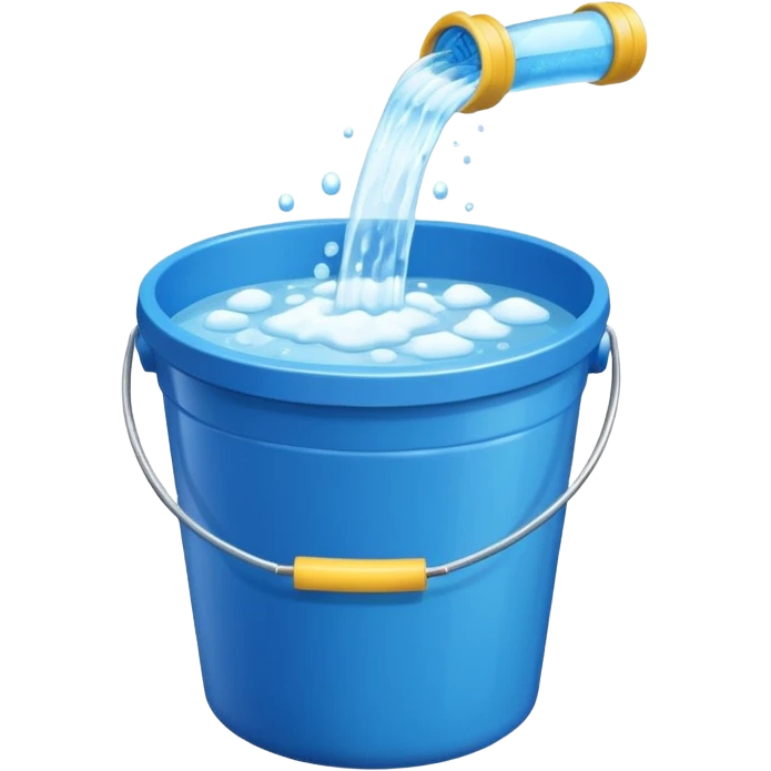 Bucket and cleaning product emoji