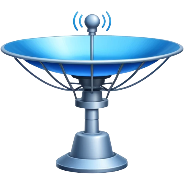radar dish with signal waves emoji