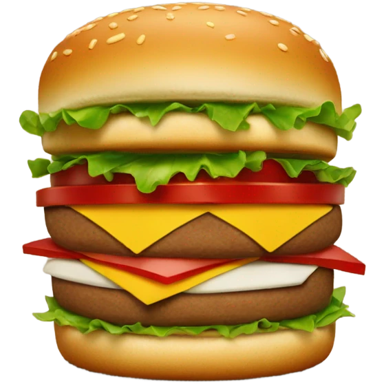 Wendy's burger with square pa emoji